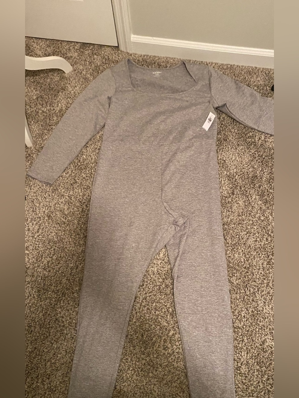 Women’s Old Navy 3/4 Sleeve Gray One-Piece Cloud Comfy Romper Gray Size XL NWT
